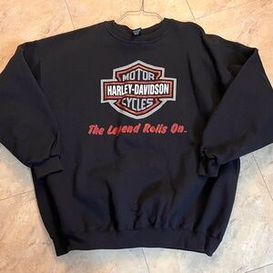 Harley Davidson Black Sweatshirt 2XL “The Legend Rolls On” Pullover